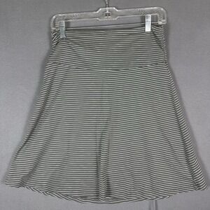 NWT Toad‎ & Co Gray Stripe Chaka Skirt Stretch Waistband Concealed Pocket Sz XS